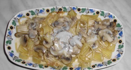 Zitronige Champignon-Sauce (zu Pasta)