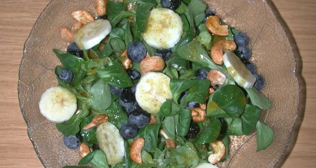 Curry-Feldsalat Blau-Gelb
