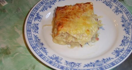 Béchamel-Sauerkraut-Lasagne