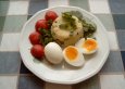 Eier auf Frühlingszwiebel-CousCous