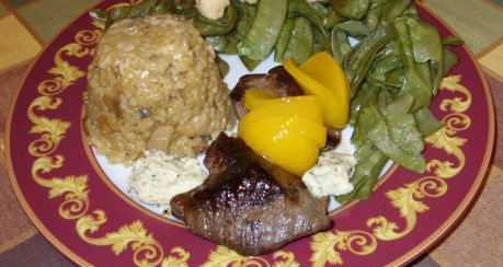 Hirschsteak an Steinpilzrisotto