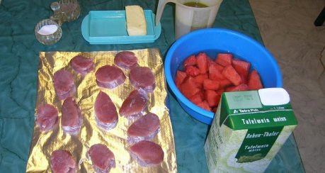 Schweinemedaillon mit Melone