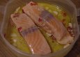 Rezept marinierter Lachs mit Birne & Butter-Speckkartoffeln