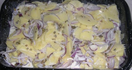 Kartoffelgratin mit grünem Pfeffer