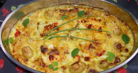 pikantes Fischgratin mit Paprika und Frühkartöffelchen (einfach & schnell)