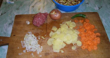 Zucchini-Bratkartoffeln mit Hackfleisch