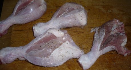 Pikante Hühnerschenkel