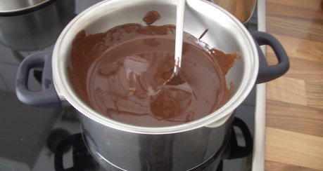 Fondant Au Chocolat mit Vanillesauce