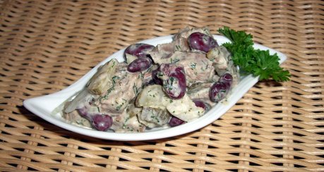 Rindfleischsalat mit Meerrettich und Dill