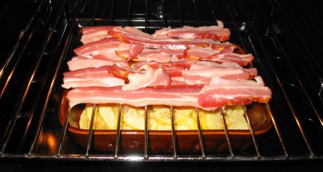 Gebackene Äpfel mit Speck