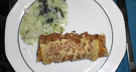 Überbackener Hackfleischstrudel