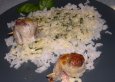 Fisch-Schinken-Röllchen in Kräutersauce