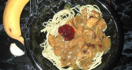 Curryhähnchen mit Banane