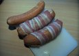 Gefüllte dicke Bockwurst