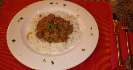 Roghan josh (Lammfleisch und Joghurt)