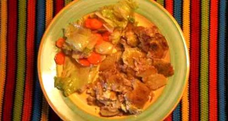 Fisch-Auflauf mit Kartoffeln und Schinken