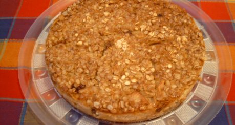 Apfel-Tarte mit Haferflocken