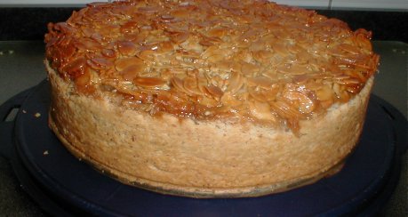 Apfelkuchen  mit Florentiner-Belag