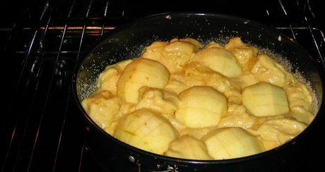 versunkener Apfelkuchen (Rührteig)