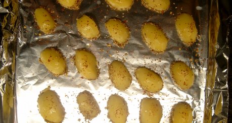 gebackene Sesamkartoffeln