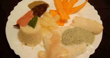 Harissa meets Wasabi (Lamm & Fisch mit scharfen Saucen) - für Megumi & Roland