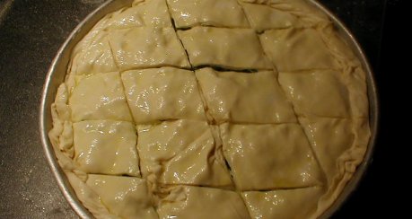 Spinatpastete (spanakopita)