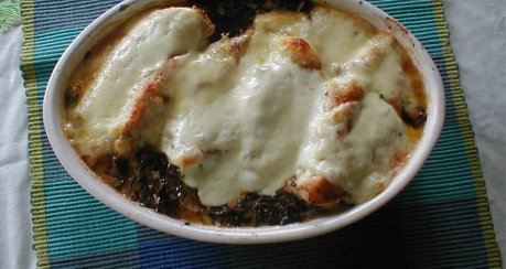 Mozzarella Hähnchen-Gratin