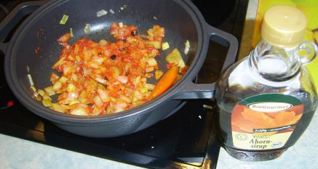 Südamerikanisches Hüftsteak mit Pfeffer - Chili Soße