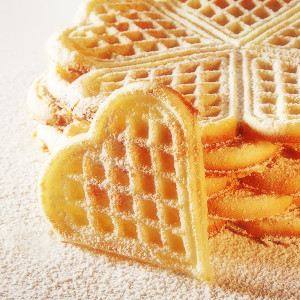 Waffeln in Herzform