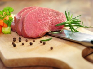 Schweinefleisch schneiden